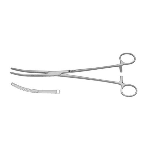Harrington Artery Forceps, Longitudinal Serrations, Curved, 10 3/4" (27.0 Cm)
